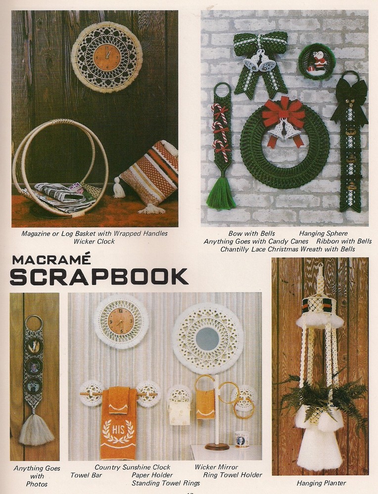 Nursery Accesories Patterns & More - Craft Book:#PD1151 Macrame Scrapbook