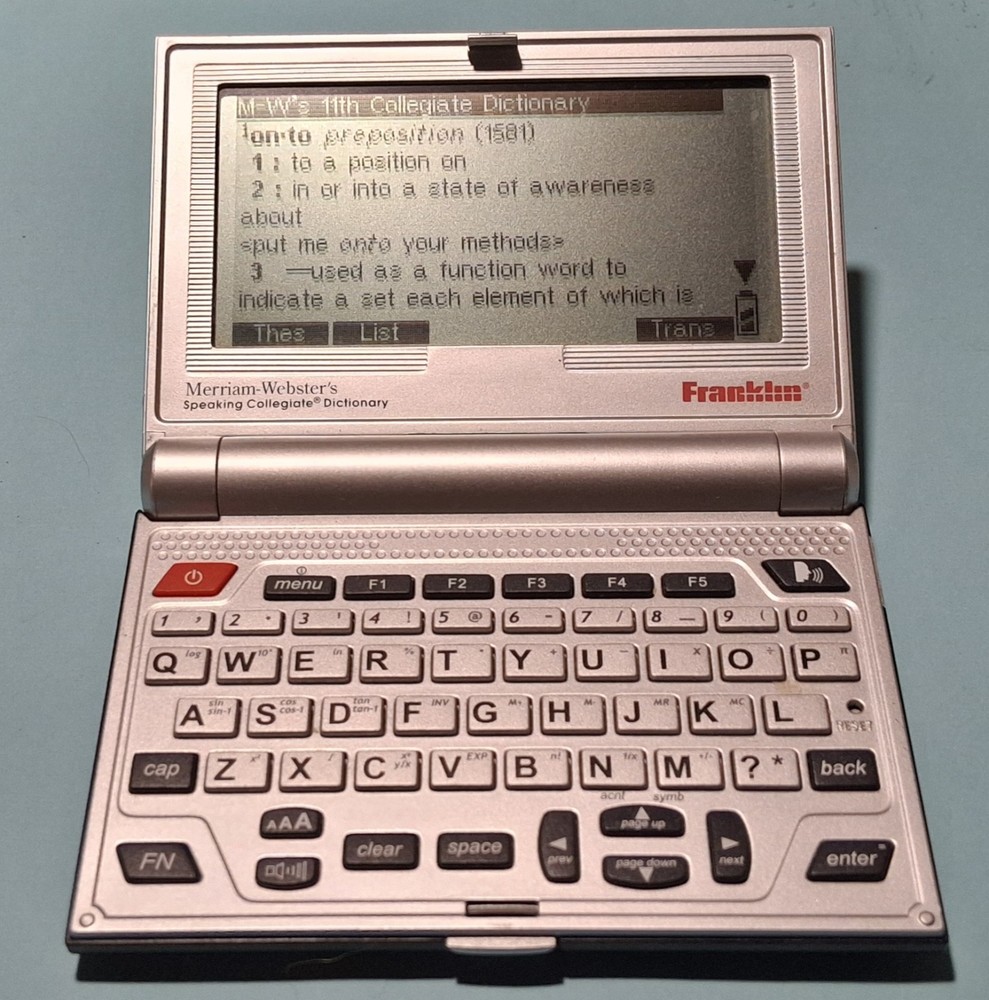 Franklin's Merriam-Websters Speaking Dictionary Electronic Device