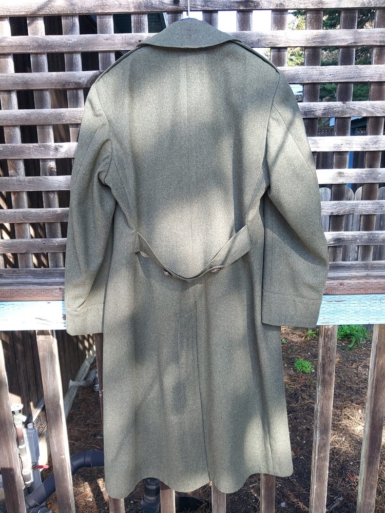 Wool Vintage Army Overcoat, Excellent Condition