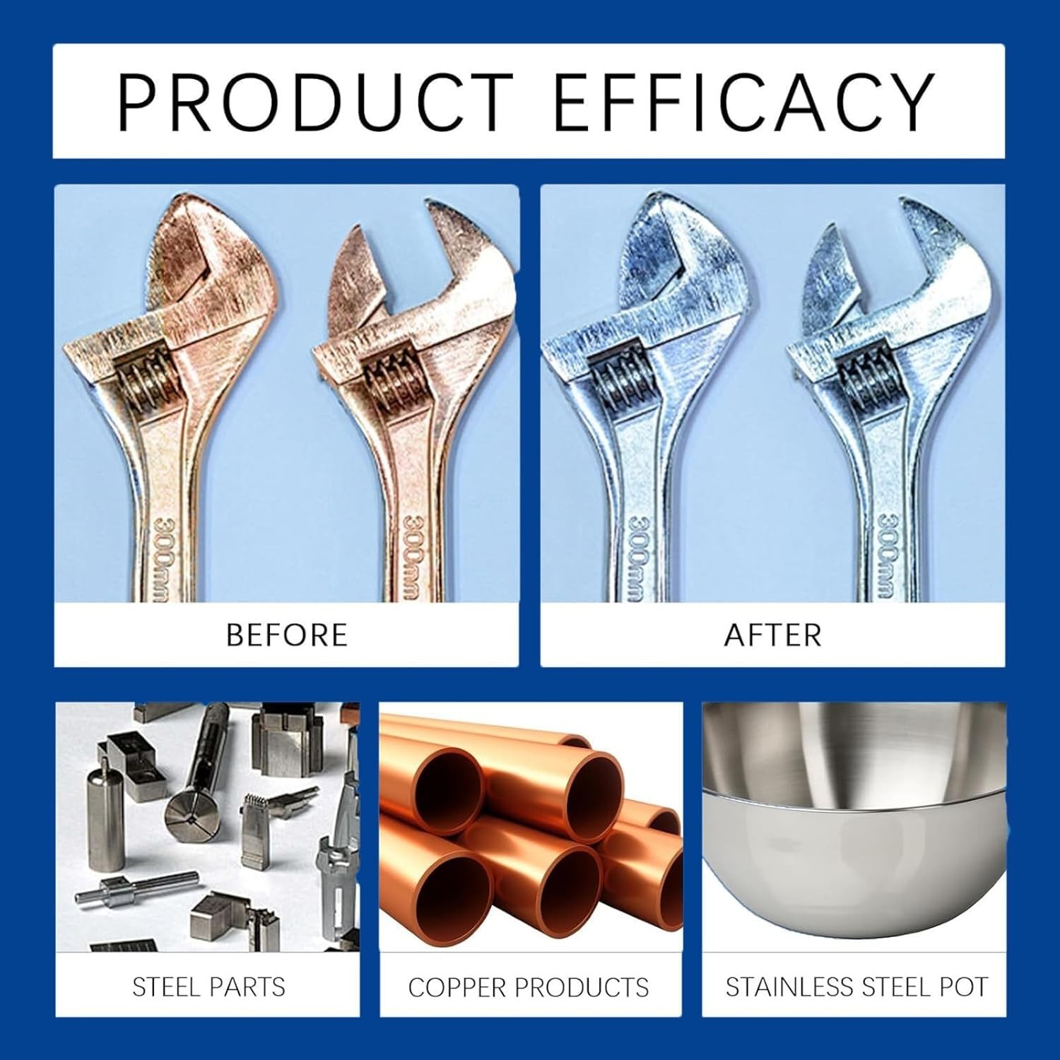 Wangle Rust Remover,Anti-Rust Lubricant Spray & Rust Remover Easy Application US