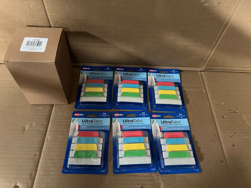 Avery Ultra Tabs, 2.5x 1, 2-Side Writable, 144 Repositionable Margin Tabs