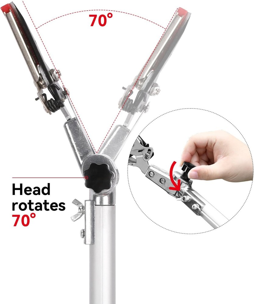 Extendable Tree Pruner, 3.67-5.45 ft Telescopic Pole Pruning Shears