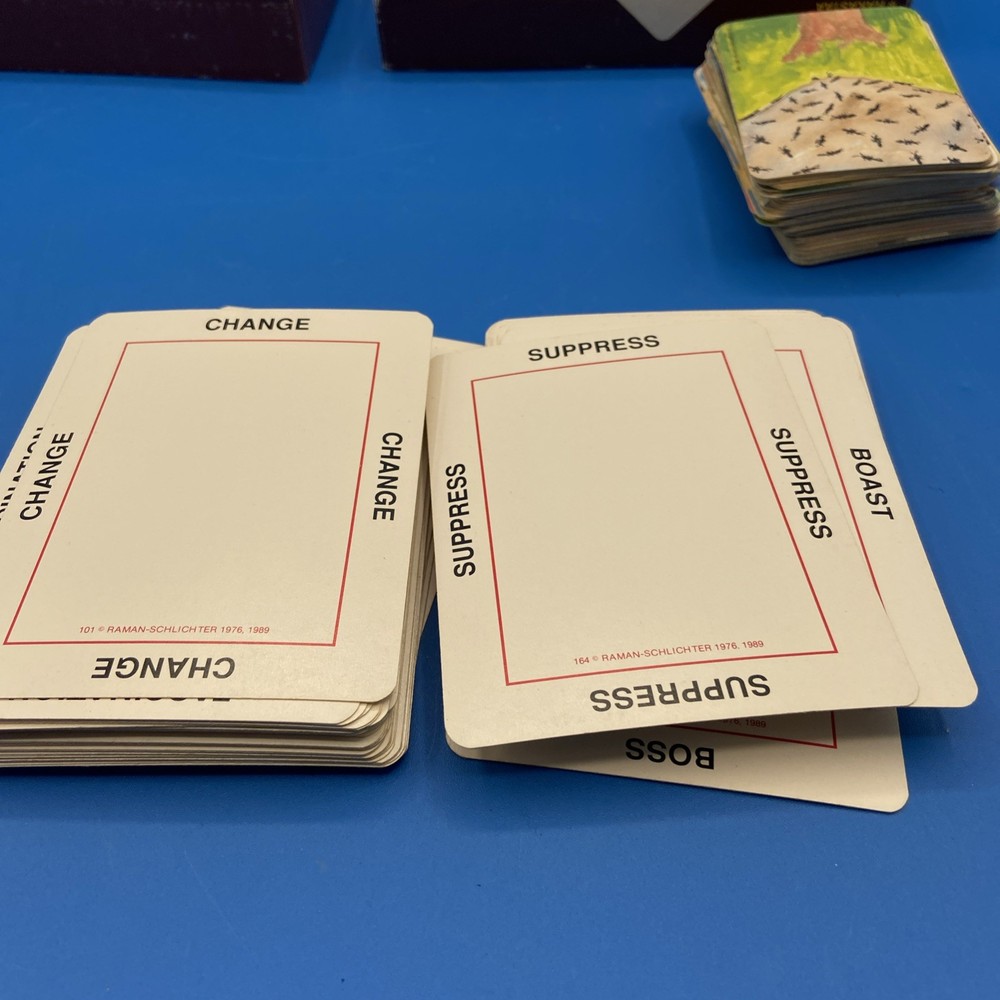 OH vtg CARDS talk Therapy Storytelling Ely Raman EOS 1999 missing instructions