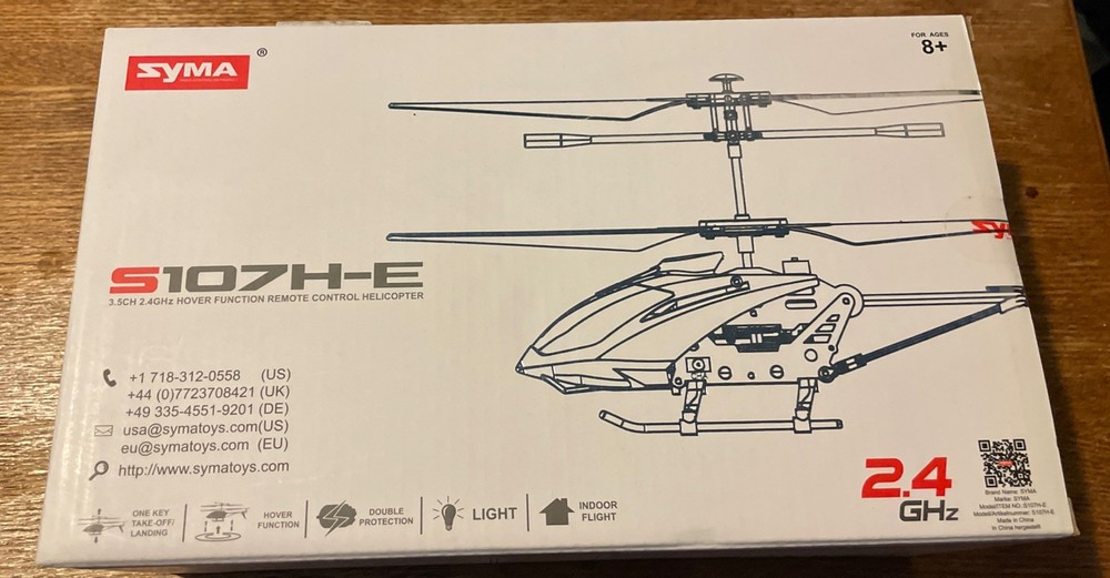 Syma S107H-E Red Plastic Dual Joystick Mini Remote Helicopter Controller Sealed