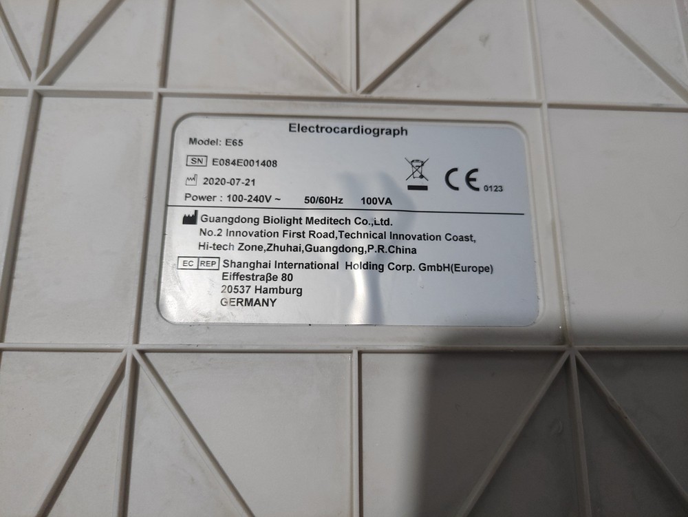 electrocardiograph Digital Biolight E65 ECG Machine 12 Channel ECG Machine