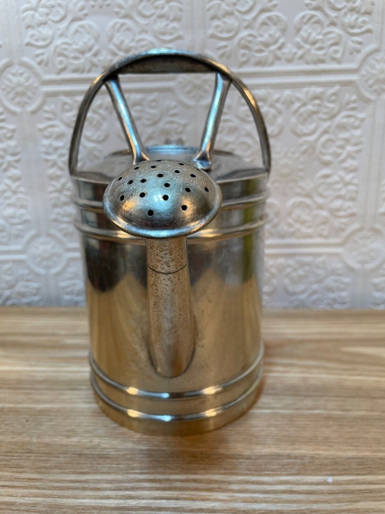 CHARMING small Antique Silver Plate Watering Can