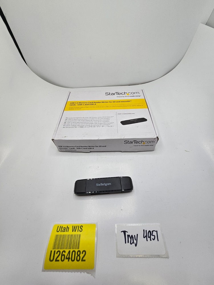 StarTech.com SDMSDRWU3AC USB 3.0, USB C & A Memory Card Reader for SD/MicroSD