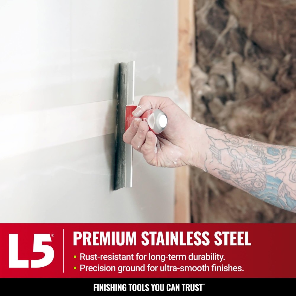 Stainless Taping Knife tool 8" Pro-Grade metal hardware tool