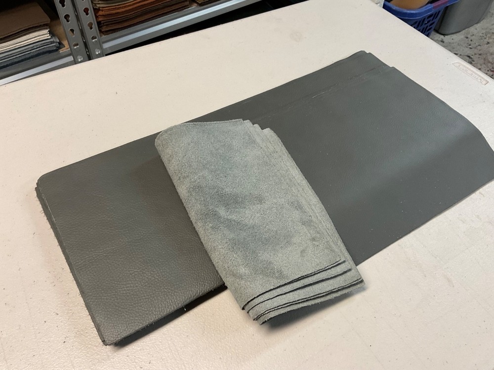 4 Grey leathers 10.25”x 24”