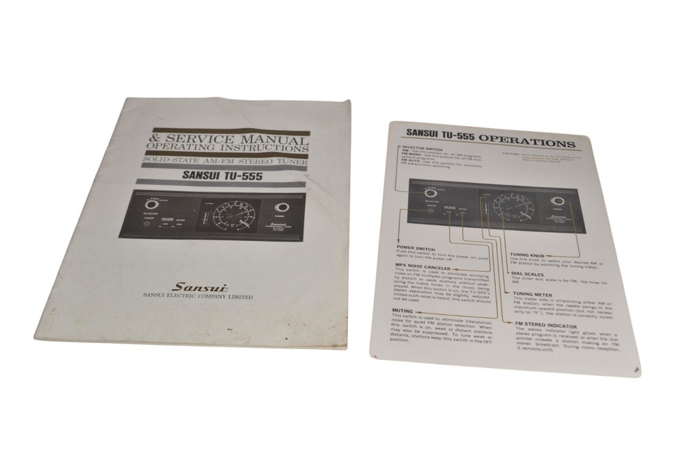Sansui TU-555 Instruction Manual