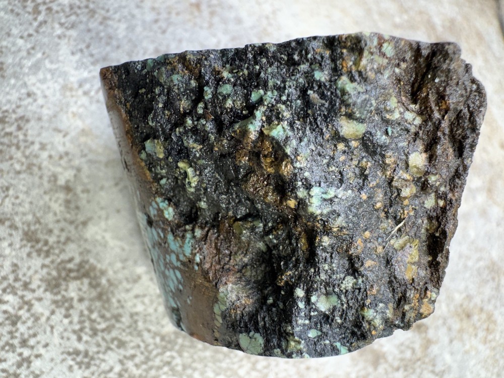 Hubei turquoise stabilized great multi color polychrome solid spiderweb nugget