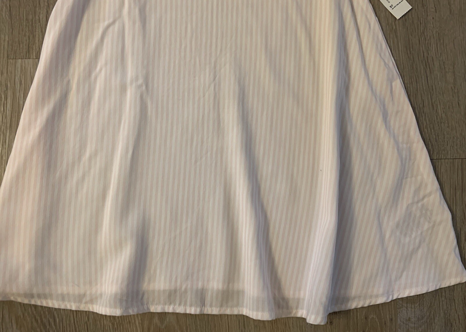 (NWT) Old Navy Girls Size 5T Pink & White Striped 3/4 Sleeve Lightweight Dress