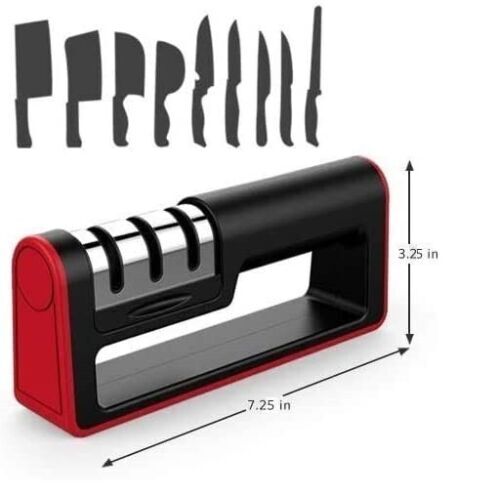 Knife Sharpener Professional Ceramic Tungsten Kitchen Sharpening System 3 Stage