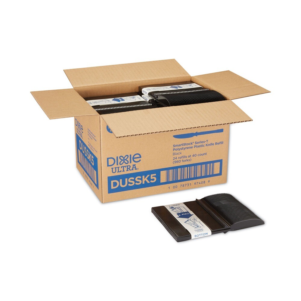 Dixie DUSSK5 Knives Tri-Tower Dispensing System Cutlery - BLK 960/CT New