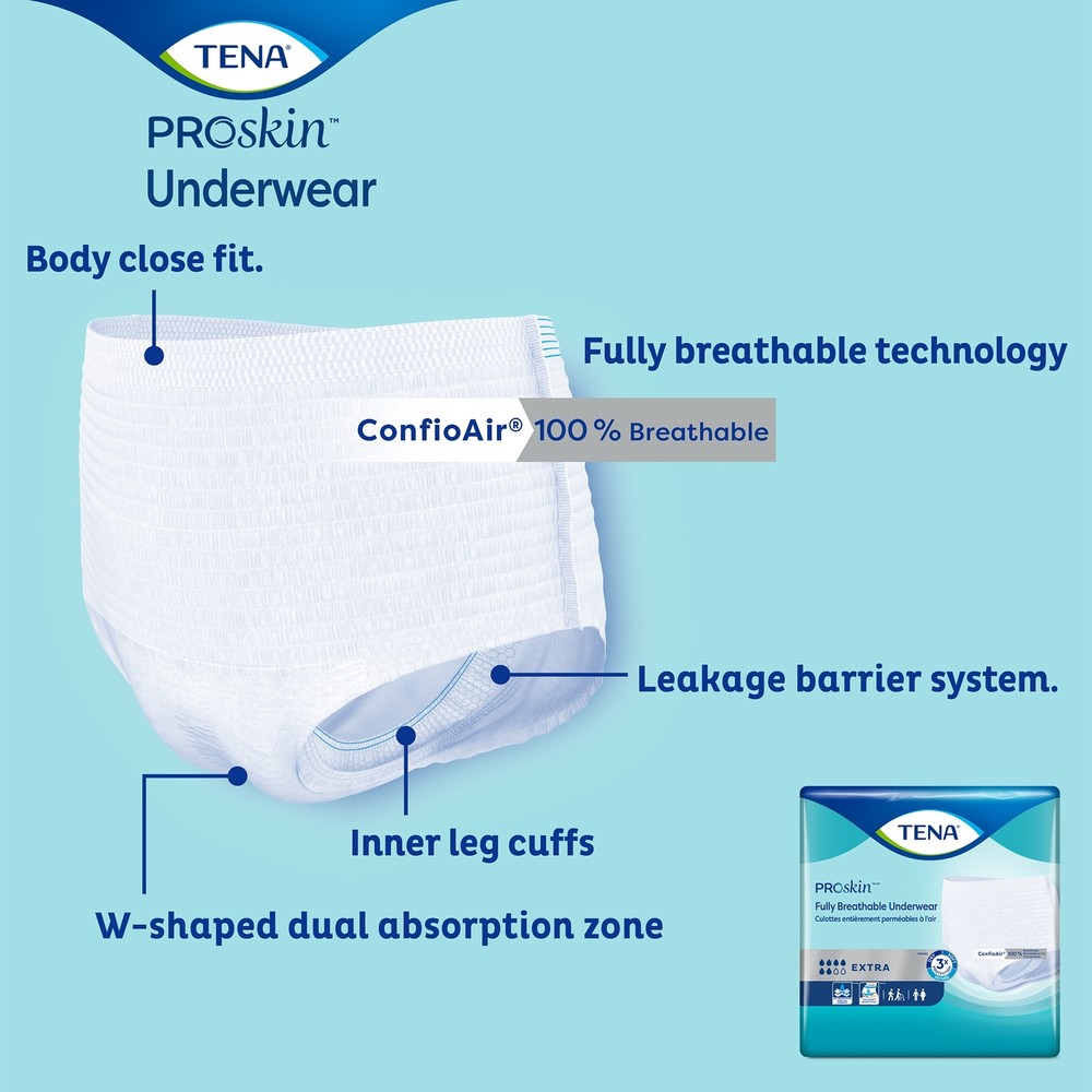 TENA Disposable Underwear Large Ultimate-Extra 64 Ct