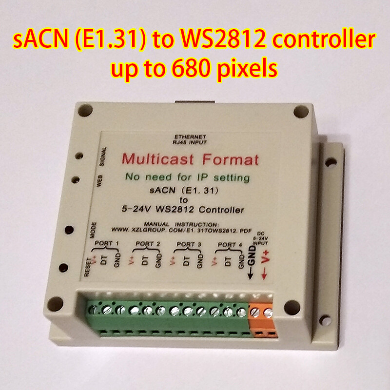 1PC Controller / Interface Multicast sACN (E1.31) to WS2812/2811