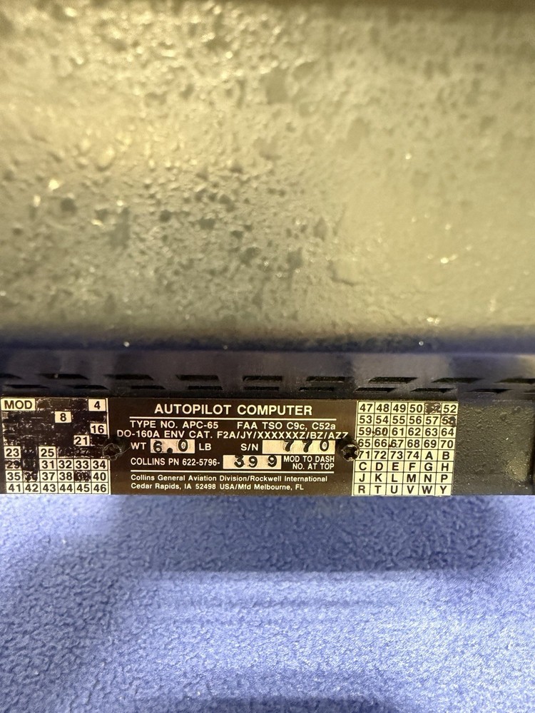COLLINS APC-65 AUTO PILOT COMPUTER P/N 622-5796-399