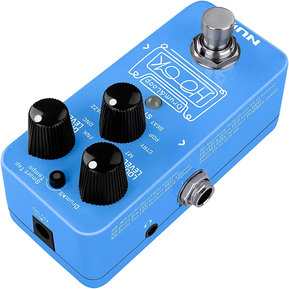 NUX HOOK Drum and Loop Mini Effects Pedal Blue