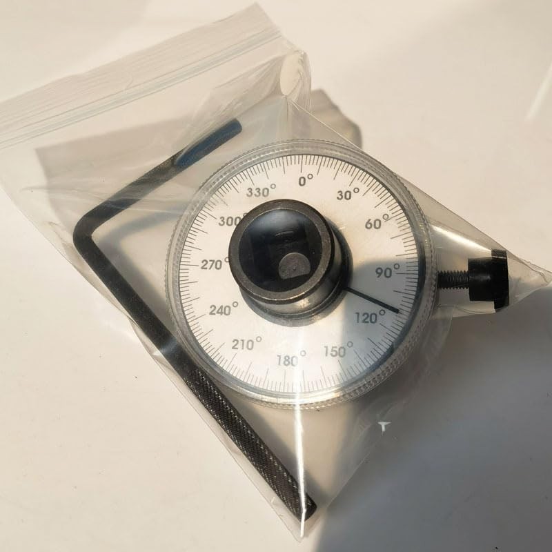 Precision 1/2 Inch Torque Wrench Angle Gauge - 360° Adjustable Mechanic Tool