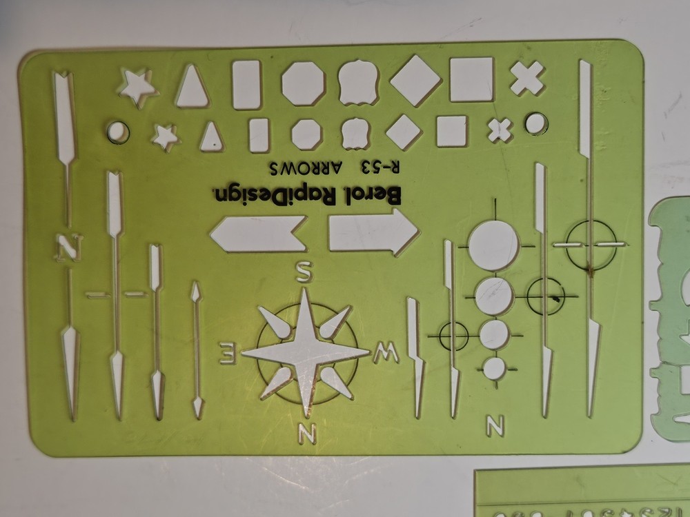 Architectural Drafting Stencil Templates Set Of 4