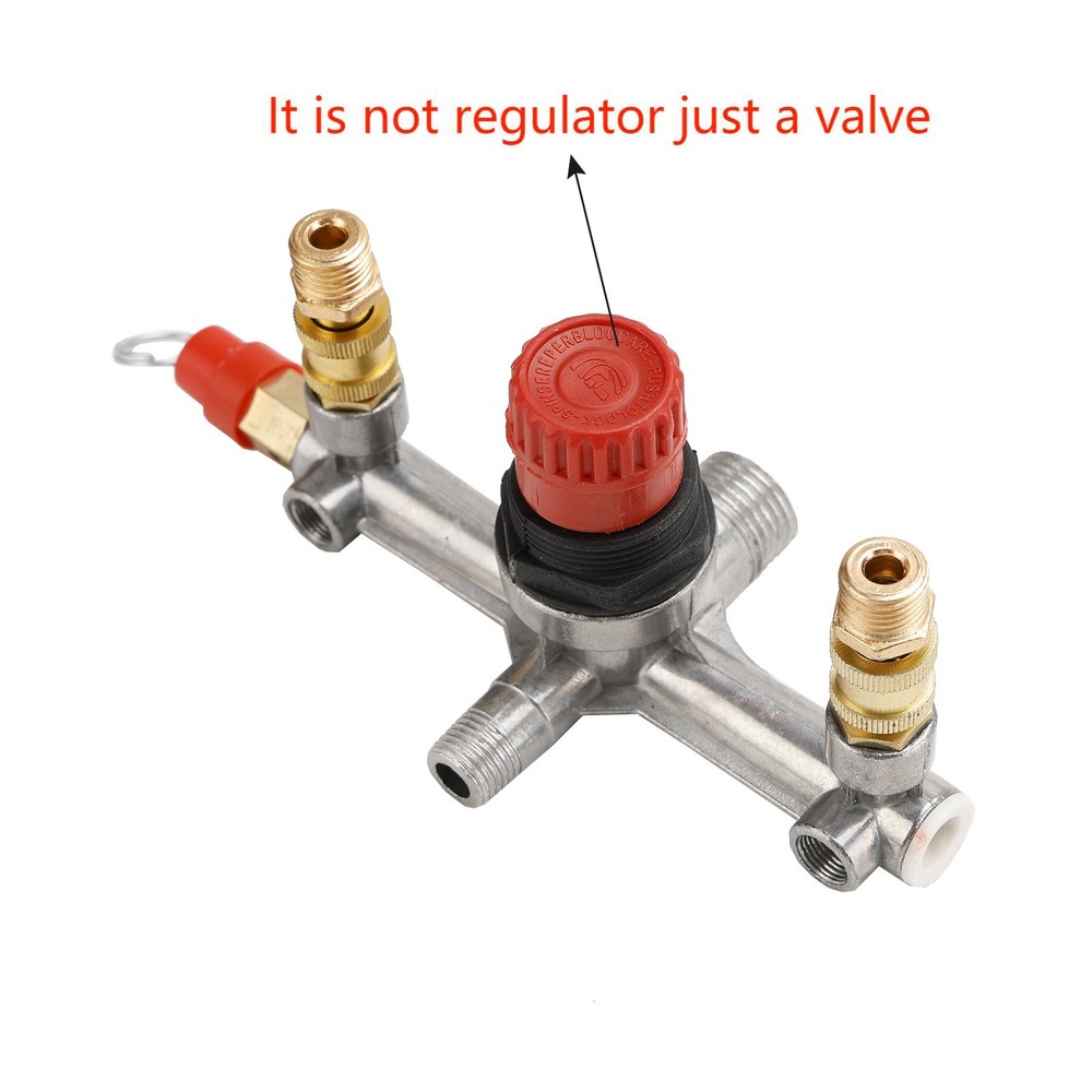 Air Compressor Pressure Valve Switch Control Manifold Regulator Gauges Tool'