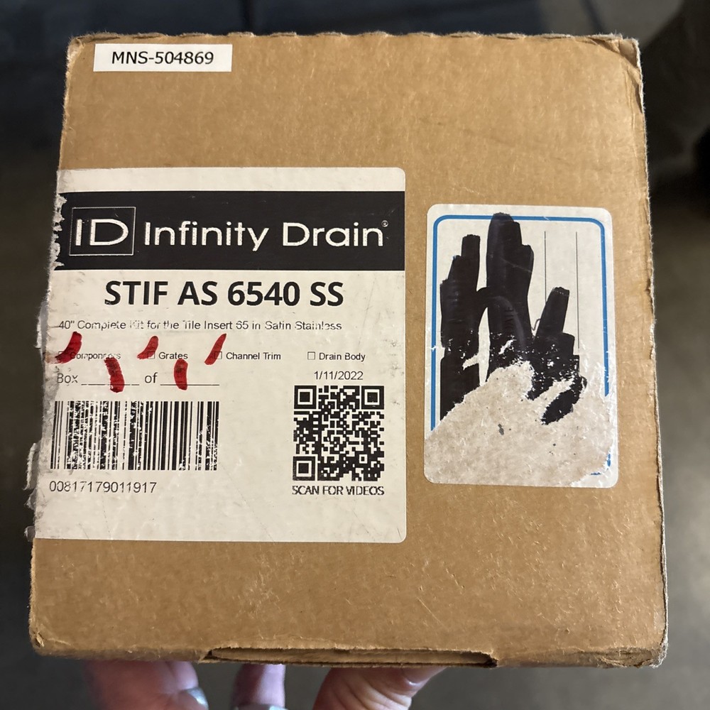 Infinity Drain 40" Linear Tile Insert Frame Kit- Satin Stainless STIF AS 6540 SS