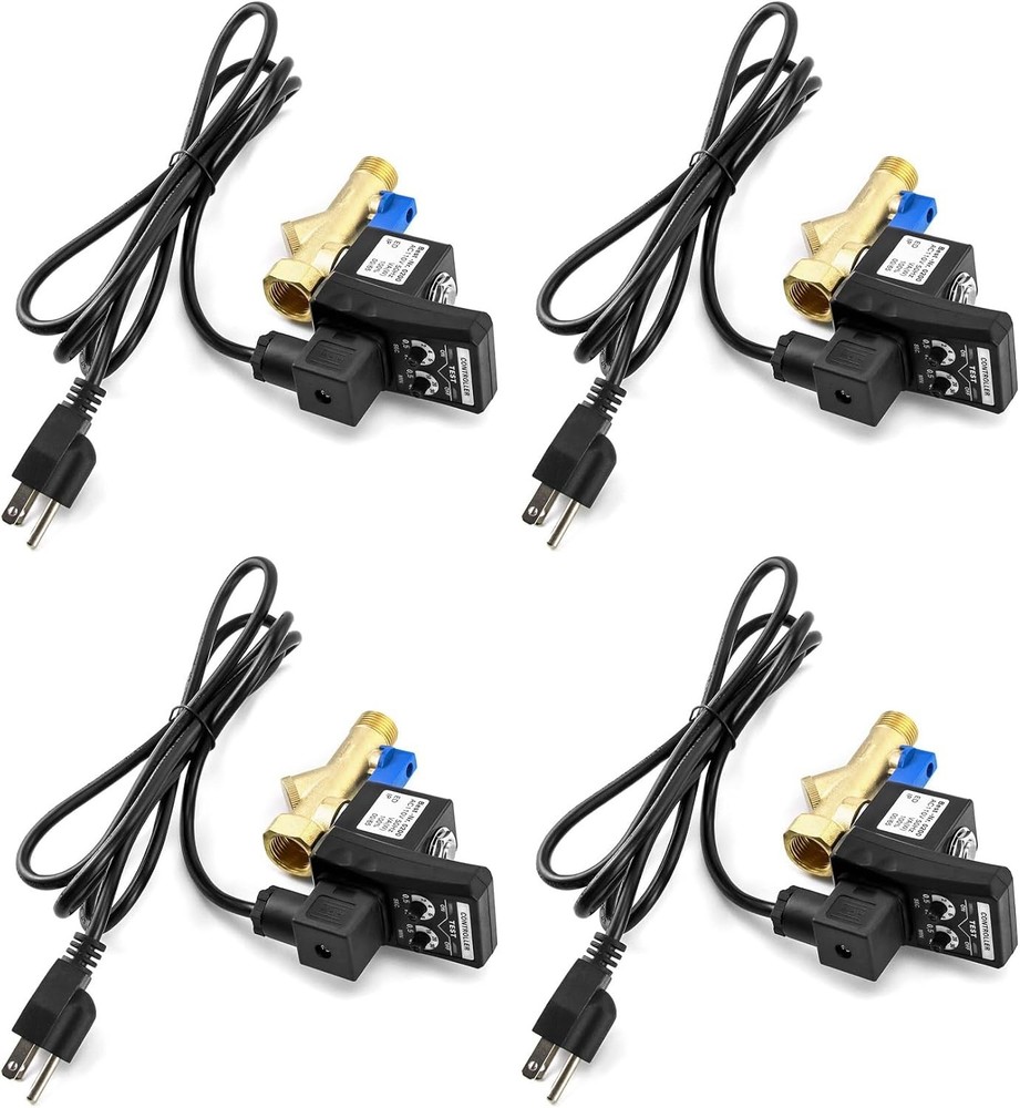 Electronic Drain Valve, 4 Pack AC 110V 1/2'' Integrated Integrated - 4 pack