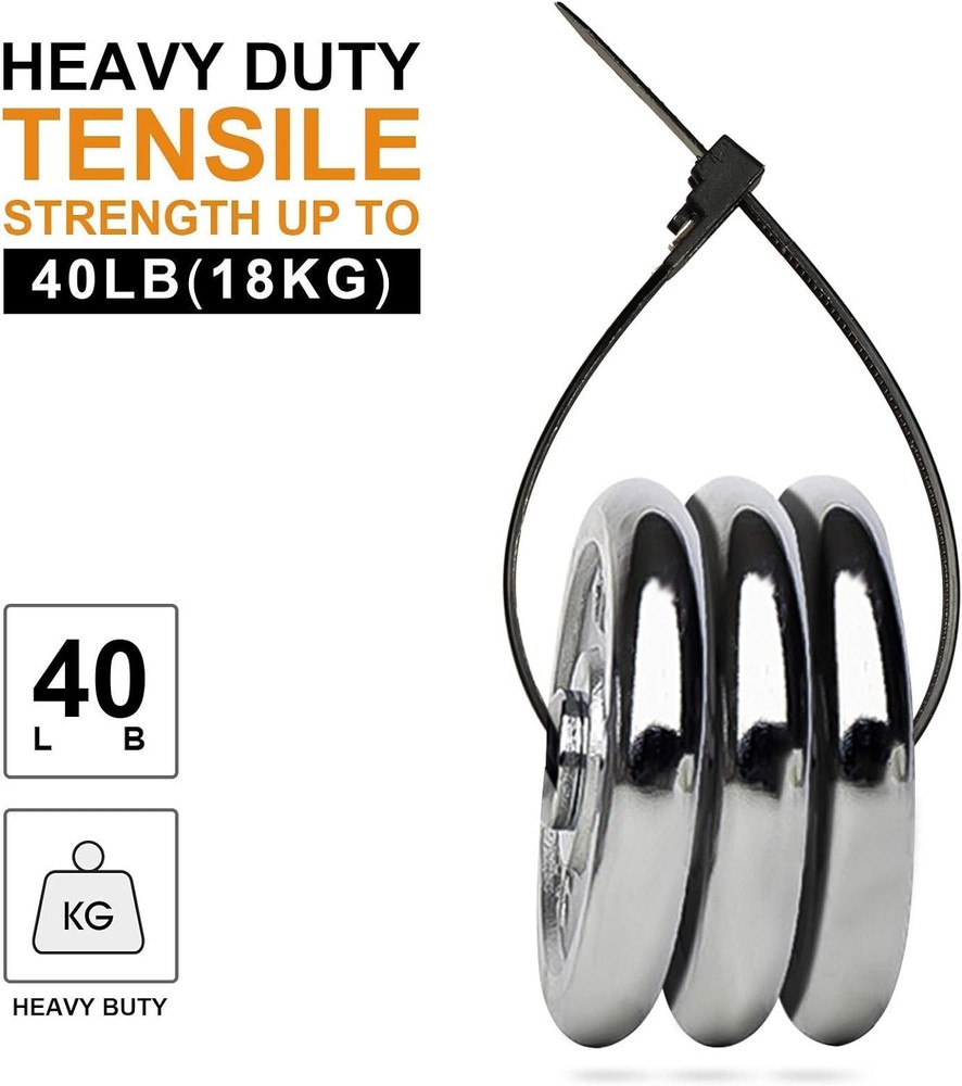 100 Pack Releasable Reusable Zip Ties Nylon Cable Heavy Duty Wire Self Locking