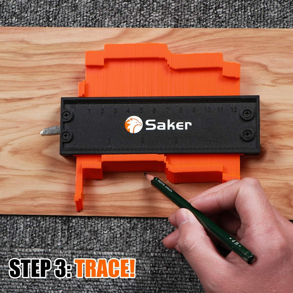 Contour Gauge (5 Inch Lock) Profile Tool- Adjustable Lock-Precisely Copy Irre...