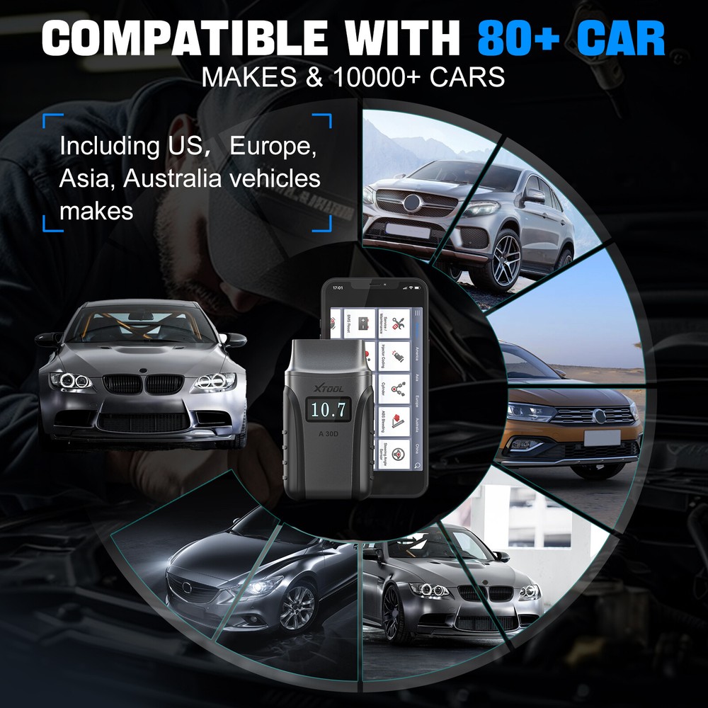 XTOOL 2025 A30D OBD2 Scanner Full System Diagnostic Bi-directional Code Reader