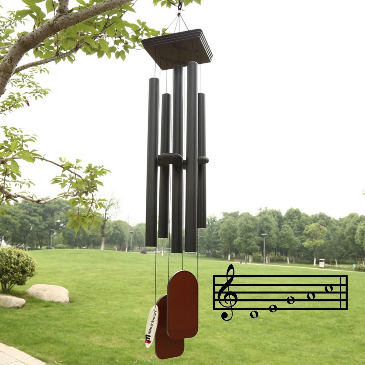 LARGE 48" Metal Tube Deep Tone Resonant Bass Sound CHURCH Bell Wind chime