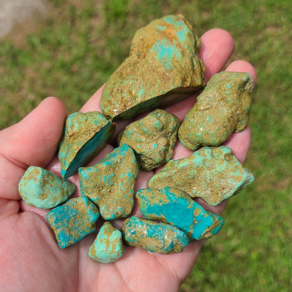 STABILIZED EASTER BLUE TURQUOISE ROUGH NEVADA USA 142.5 GRAMS