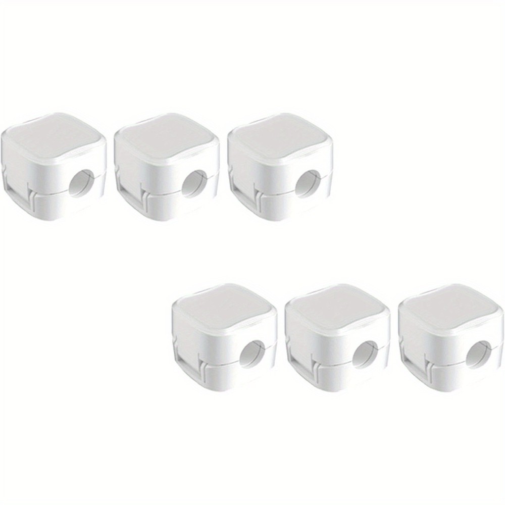 6PCS Magnetic White Self-adhesive Wire Organizer Wire Sorting Data Cable Storage
