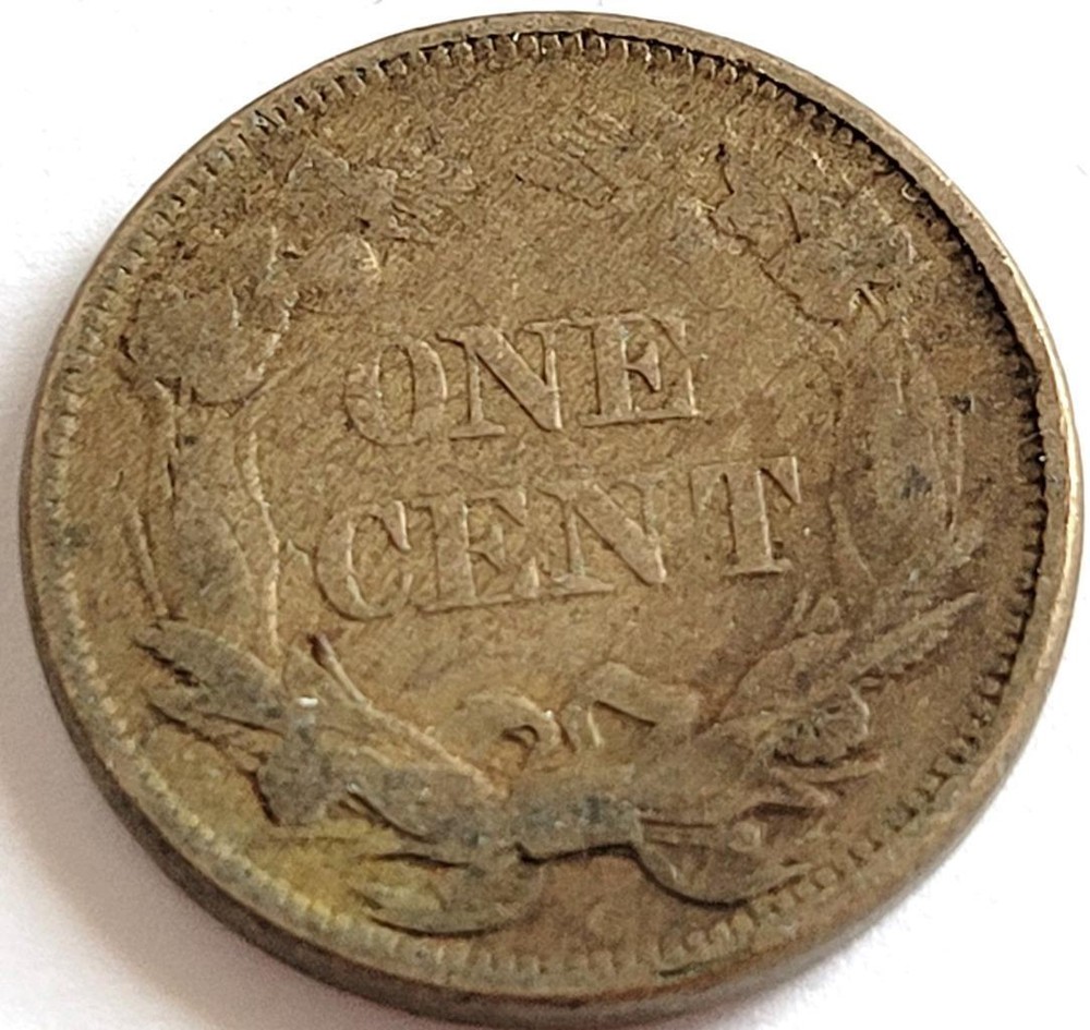 1858 US FLYING EAGLE PENNY 1 CENT VG DETAILS