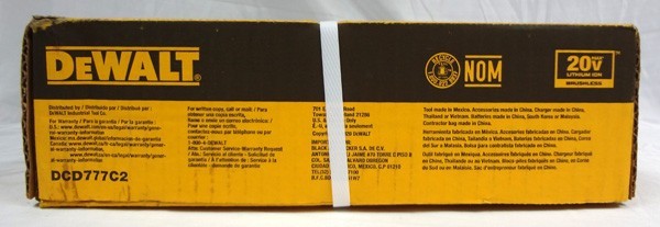 20v Lithium Ion Max Brushless 1/2" Drill/Driver Kit #DCD777C2!