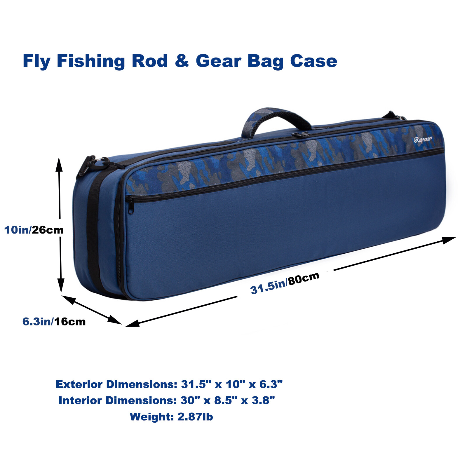 Fly Fishing Rod and Reel Travel Case,Protection Storage Carry-On Gear Bag