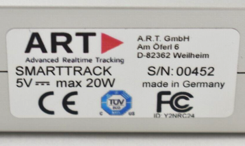 NEW ART Smarttrack Active Optical Tracking System For VR / Motion Capture