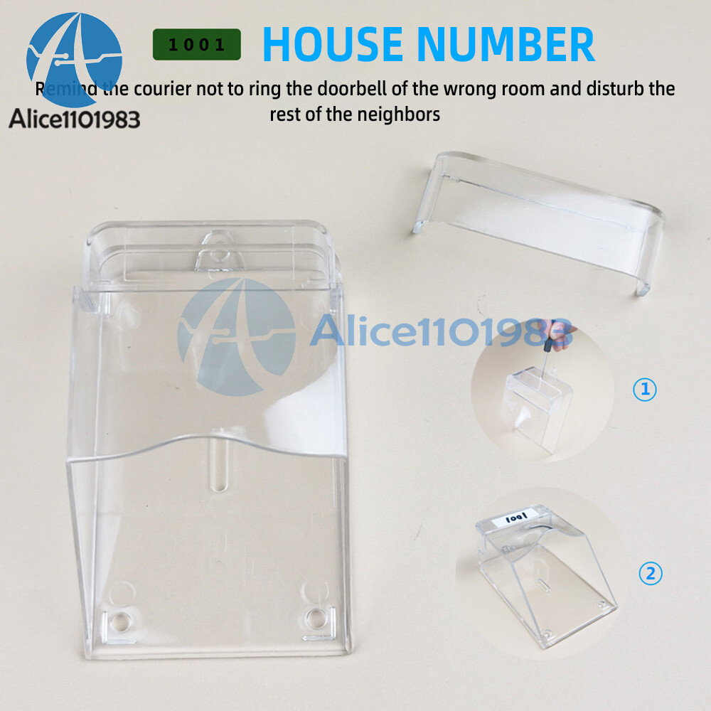 Universal Transparent Doorbell Case Waterproof Cover Rain Proof Button PC