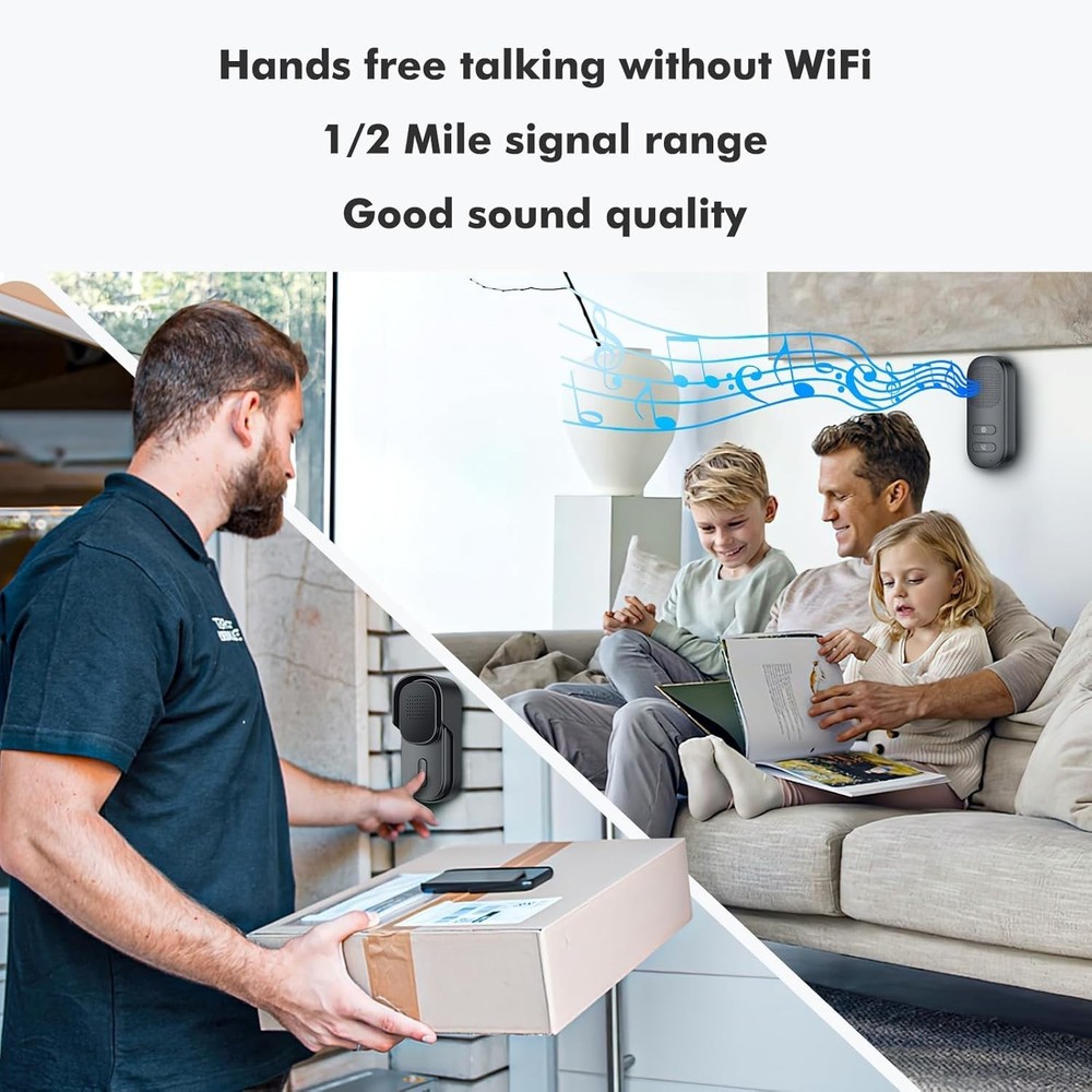 Wireless Doorbell Intercom No Internet needed | Long Range 2way Communication