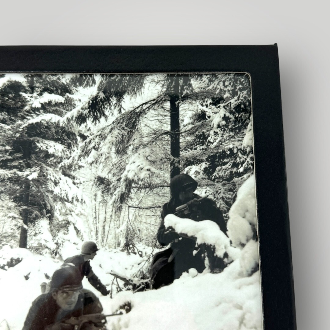 WWII Battle of the Bulge Bastogne Ardennes 1944-45 Military Gift Display COA