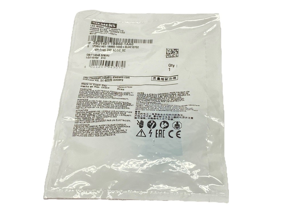 Siemens 3SU1401-1BB60-1AA0 LED Module White for Front Plate Mounting 24V