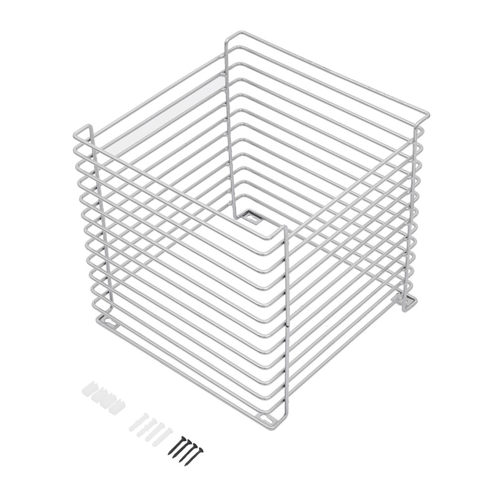 Side Table Square Geometry Side Table Linear Metal End Table 120kg/264.55lbs