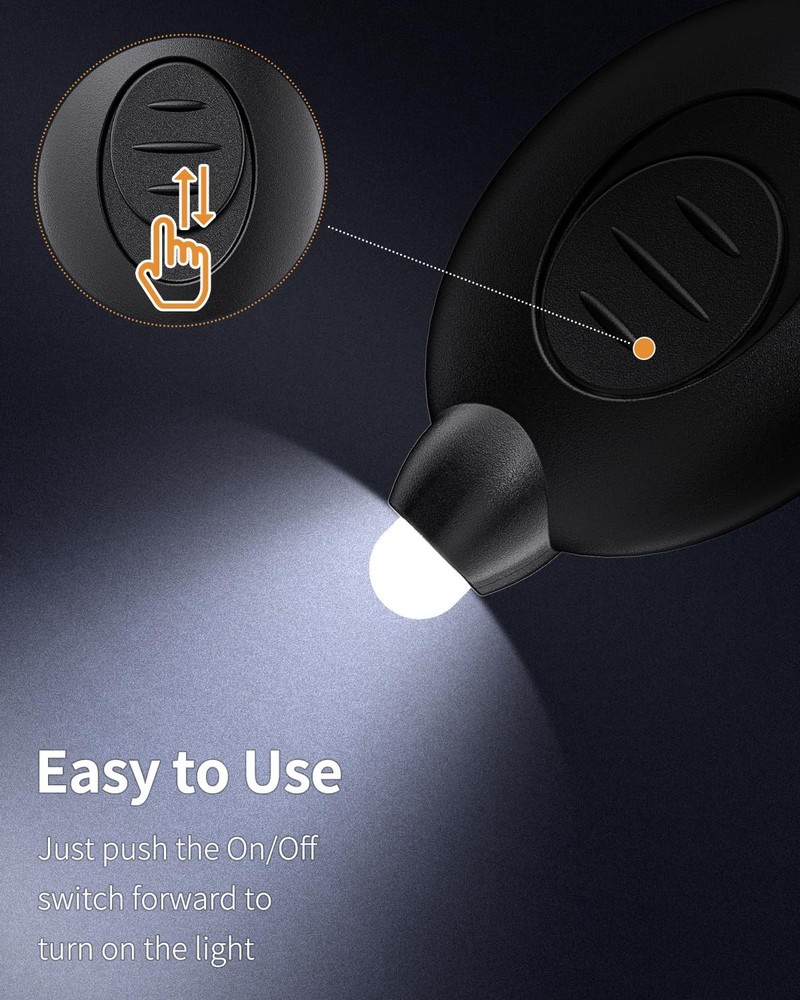 Uniclife 5 Pack LED Keychain Flashlight Mini 5 PCS, Black Shell, White Light