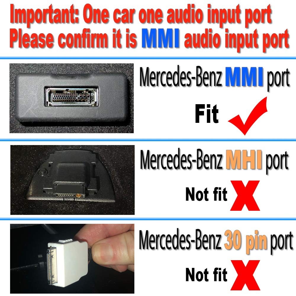 Bluetooth Kit with Mercedes-Benz MMI Car Interface Adapter iPhone Android iPo...