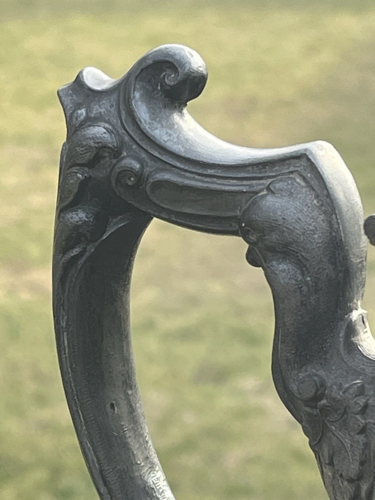 Silver Plate Enamel Lined Victorian Water Pot Pitcher 1868 Grape Vine