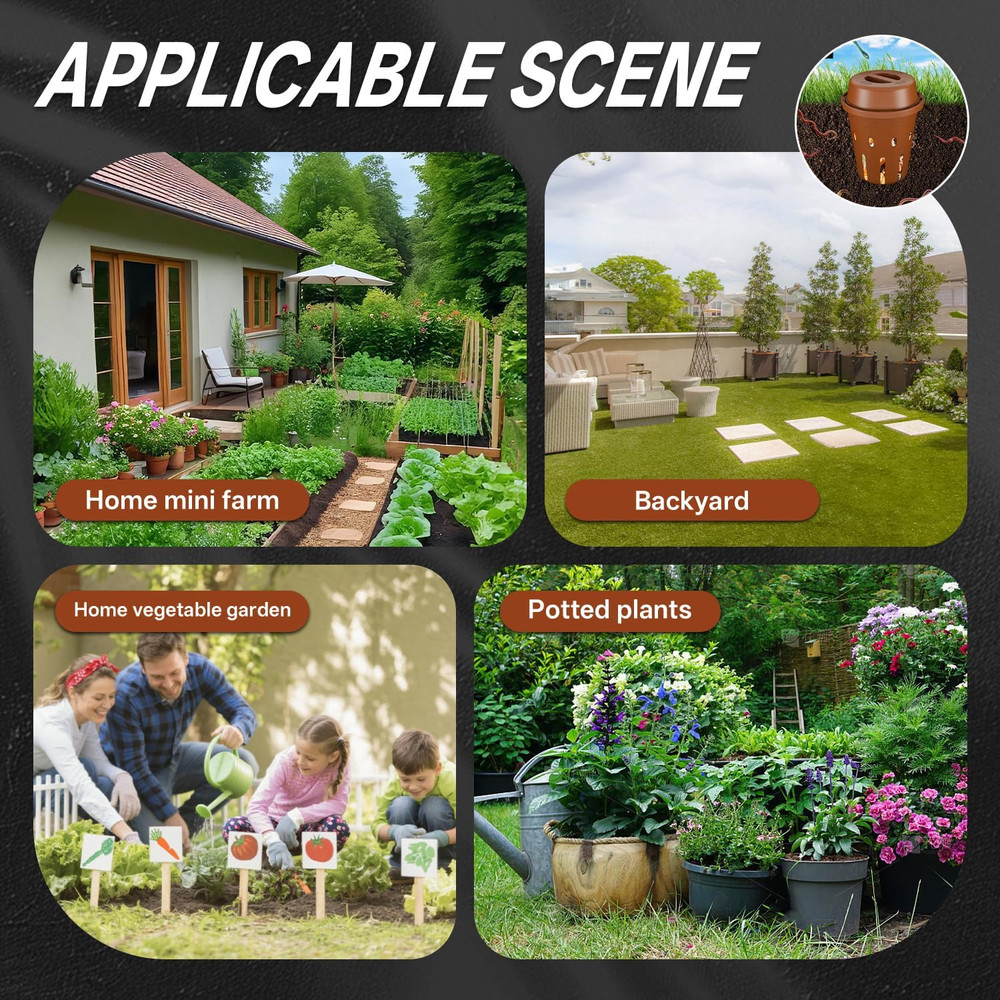 Underground Worm Composting Bin, Outdoor Mini Inground Worm Composter for Beginn