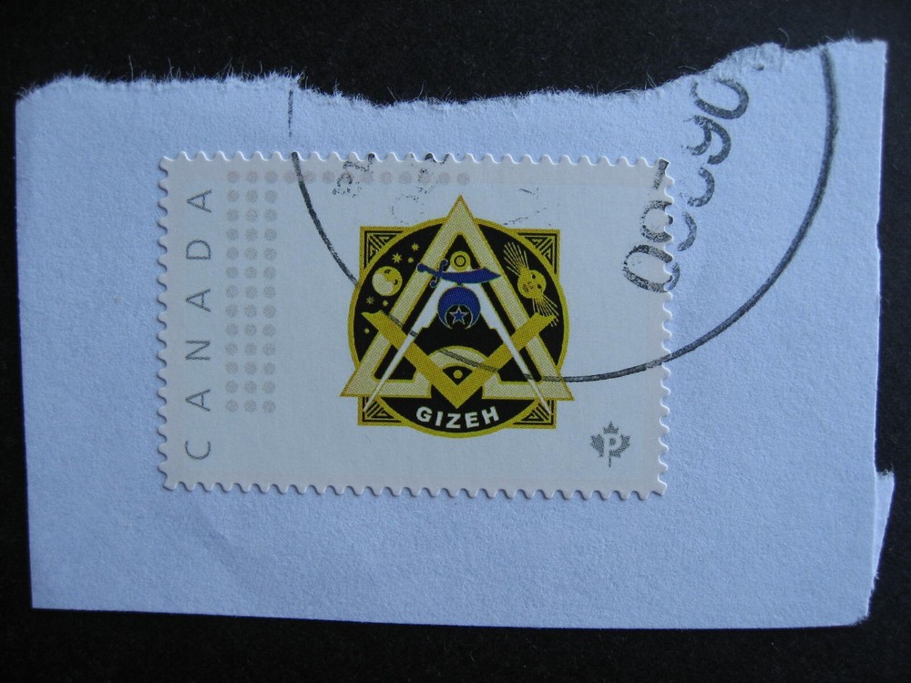 Canada personalized postage stamp GIZEH used on piece