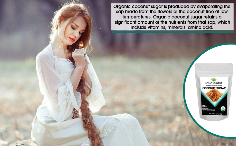USDA Organic Coconut Palm Sugar, Gluten-Free, Non-Gmo Sweetener Substitute 2 lbs