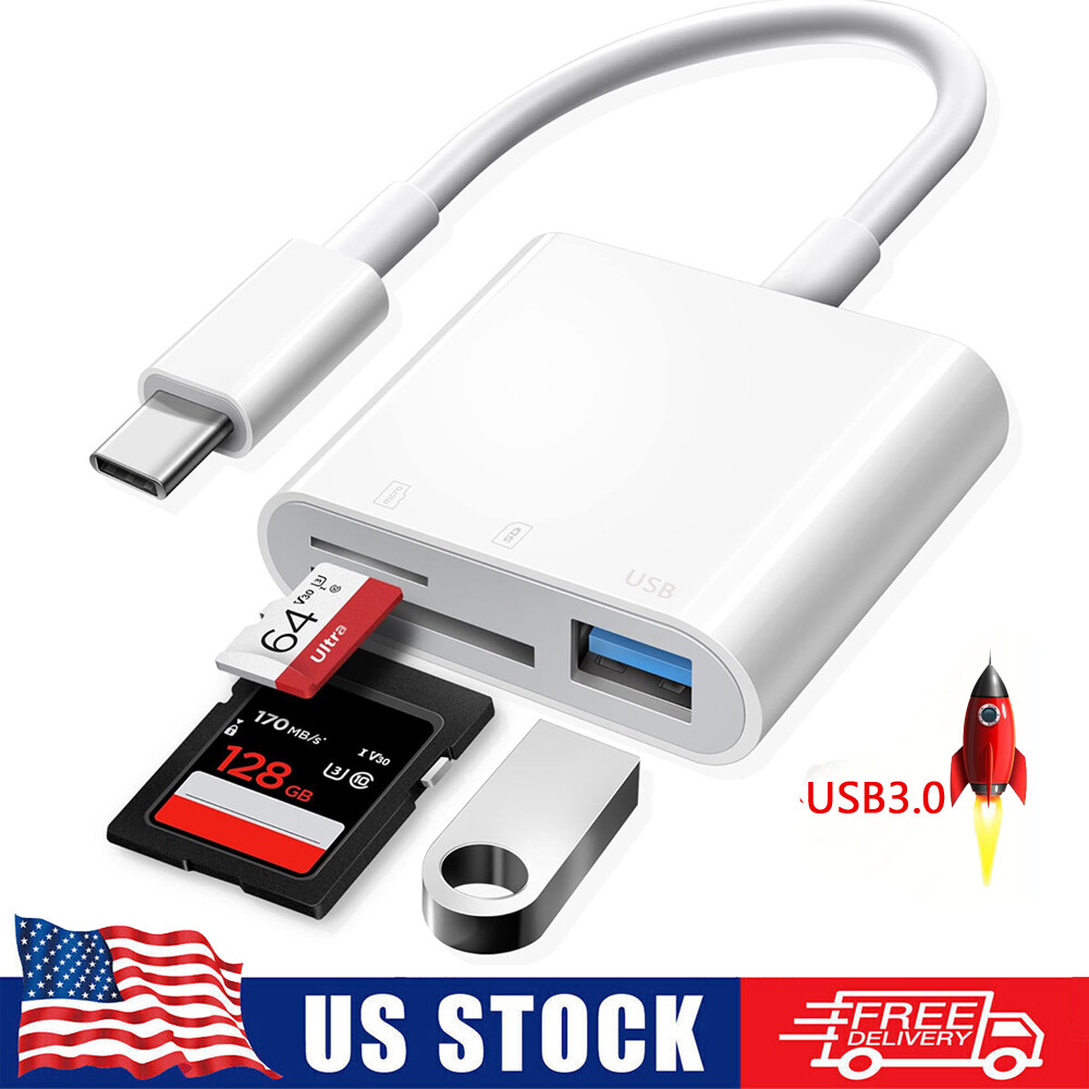 USB C SD/TF Card Reader For iPhone15/Samsung/Google Multifunction OTG Adapter🔥