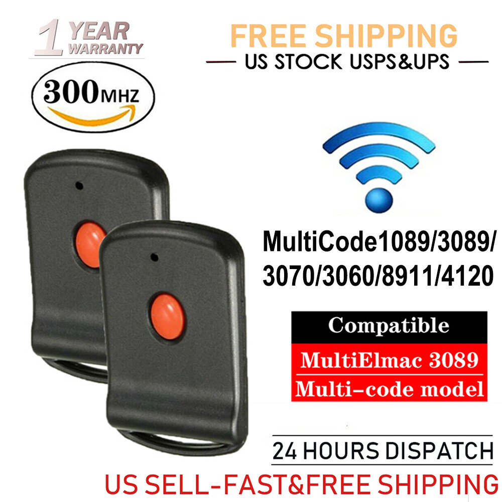 For Linear/MultiCode Gate Remote Control Opener Black 1089/3089/3070/3060 US